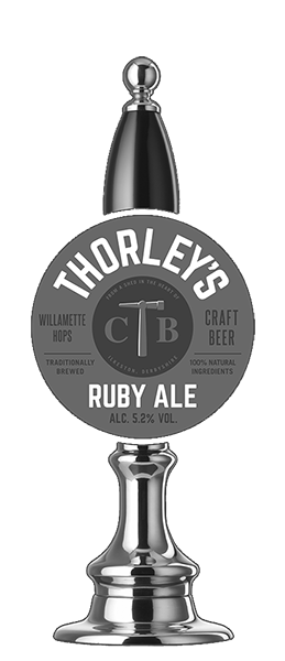 Ruby Ale brewed by Thorleys Craft Beers